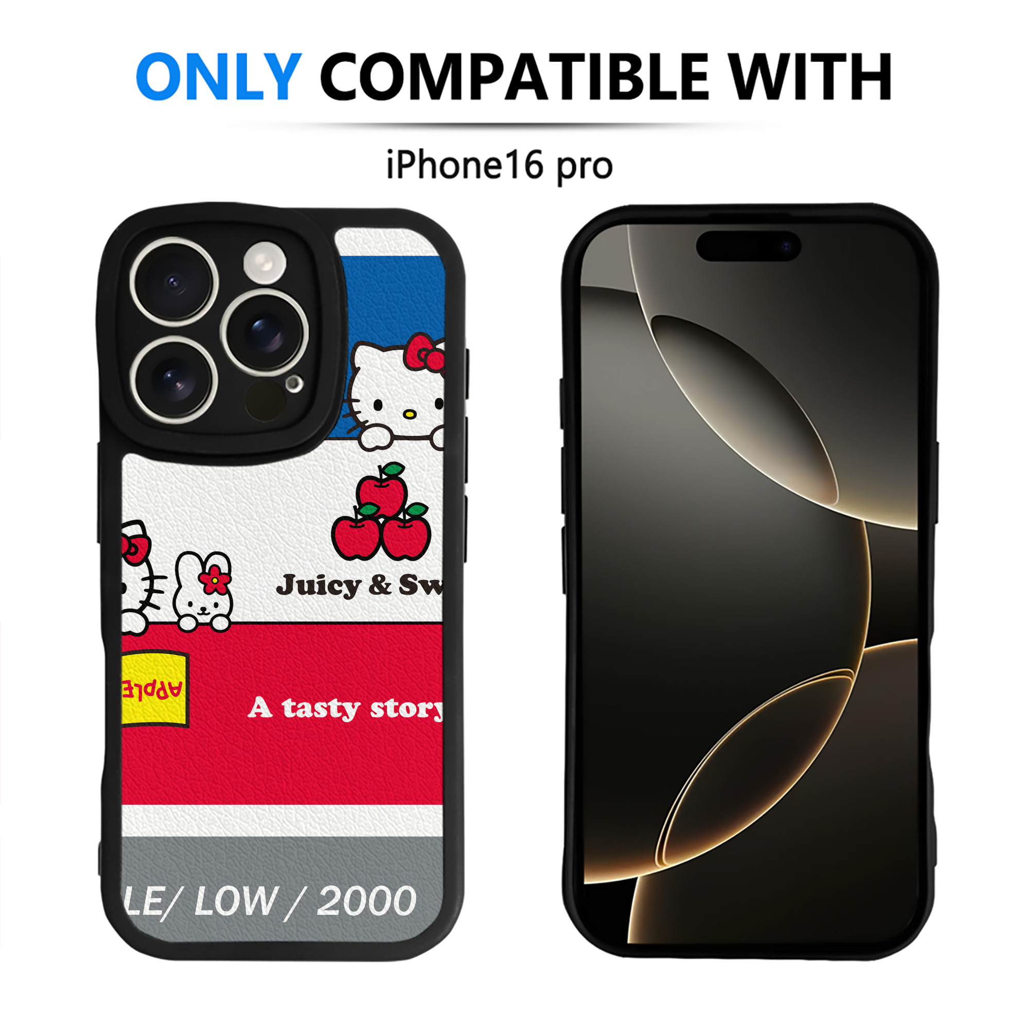 （画像用） Hello Kitty ハローキティ 【iPhone 16シリーズ対応】シリコンスマホケース（レザー調） 材質：シリコン